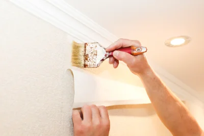 Pose de papier peint à Senven-Léhart — revêtements muraux et toiles de verre